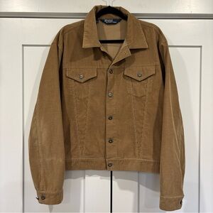 Vintage Polo Ralph Lauren Corduroy Trucker Jacket Size XL Rare RL Western